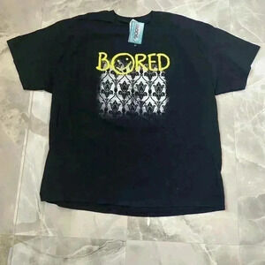 New With Tags Sherlock 'Bored' Tee shirt brand new black yellow vintage 3XL